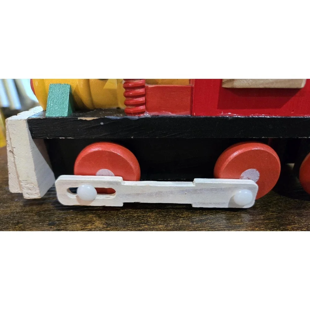 Wooden Toy Learning Train with Alphabet Numbers and Math Symbols